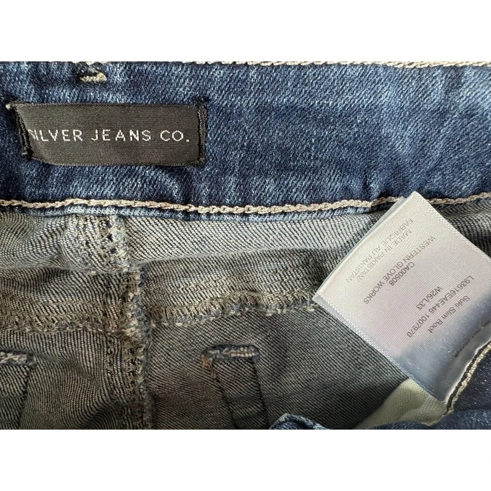 Silver‎ Co. Suki Slim Bootcut Jeans Womens 26x33 Blue Denim Mid Rise Curvy Fit